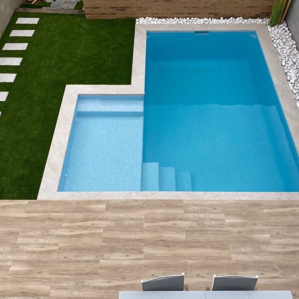 piscinas privadas en porcelánico